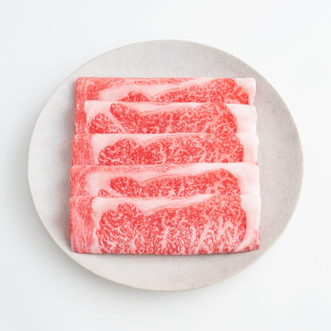 神戸牛すき焼き特選ロース薄切り肉皿盛り