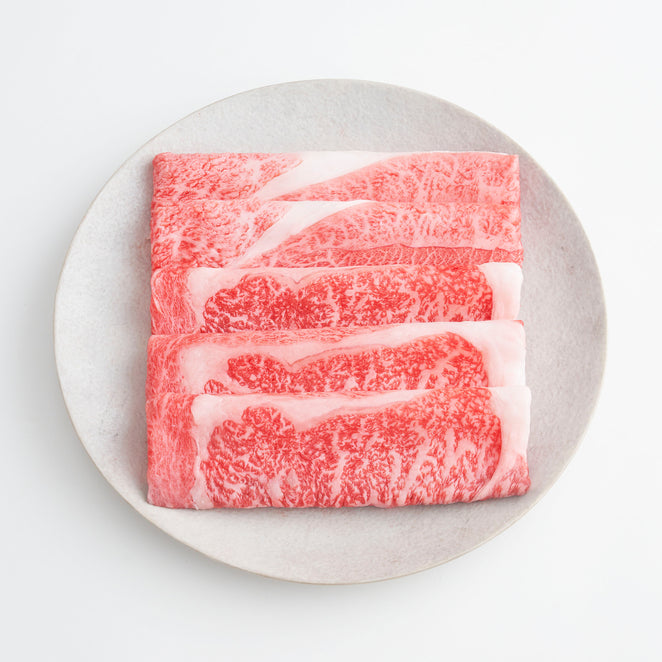 神戸牛すき焼き肉盛り付け例