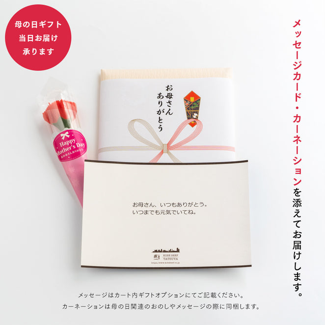 母の日ギフト神戸牛カタログのしカーネーション付き